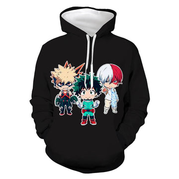 Anime My Hero Academia Sudadera 3D Impreso Cosplay Disfraz Halloween Carnaval Traje
